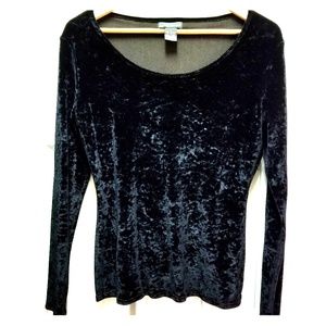 Black Banana Republic crushed velvet shirt